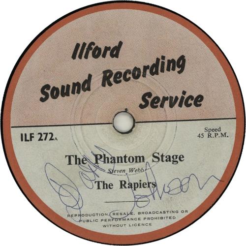 The Rapiers The Phantom Stage - Autographed 7" vinyl single (7 inch record / 45) UK U3Y07TH655337