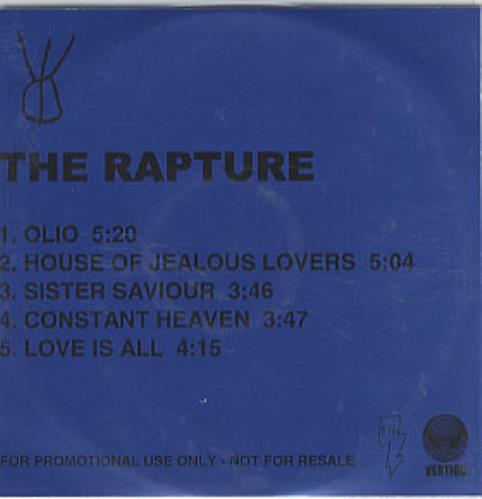 The Rapture The Rapture CD-R acetate UK RPTCRTH304044