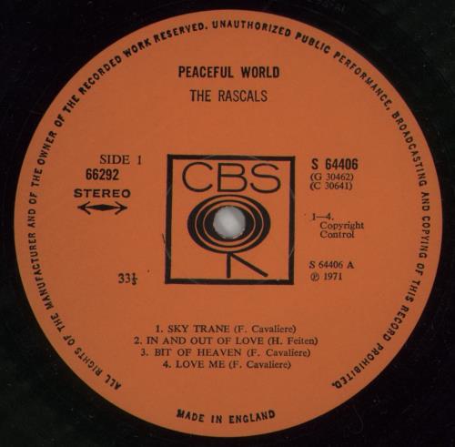 The Rascals (60s) Peaceful World 2-LP vinyl record set (Double LP Album) UK RSC2LPE211474