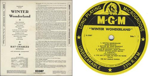 The Ray Charles Singers Winter Wonderland vinyl LP album (LP record) US R~CLPWI379568