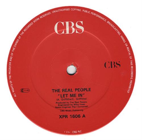 The Real People Let Me In 12" vinyl single (12 inch record / Maxi-single) UK REP12LE300254