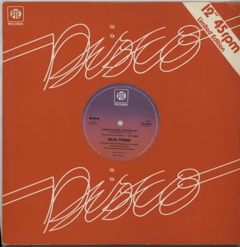 The Real Thing Can You Feel The Force? - Yellow Vinyl 12" vinyl single (12 inch record / Maxi-single) UK TE012CA645273