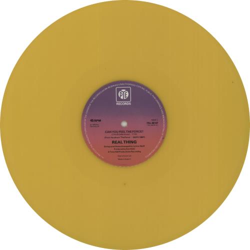 The Real Thing Can You Feel The Force? - Yellow Vinyl 12" vinyl single (12 inch record / Maxi-single) UK TE012CA645273