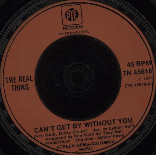 The Real Thing Can't Get By Without You - Injection 7" vinyl single (7 inch record / 45) UK TE007CA677735