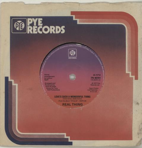 The Real Thing Love's Such A Wonderful Thing - Solid 7" vinyl single (7 inch record / 45) UK TE007LO687958