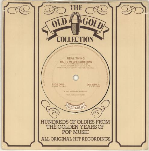 The Real Thing You To Me Are Everything 7" vinyl single (7 inch record / 45) UK TE007YO713635