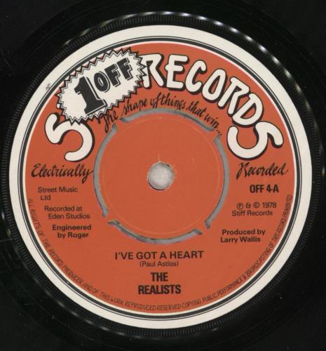 The Realists I've Got A Heart 7" vinyl single (7 inch record / 45) UK TR-07IV336151