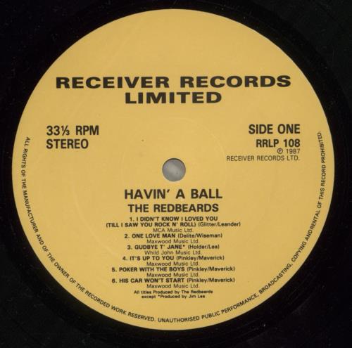 The Redbeards Havin' A Ball vinyl LP album (LP record) UK TBVLPHA701178