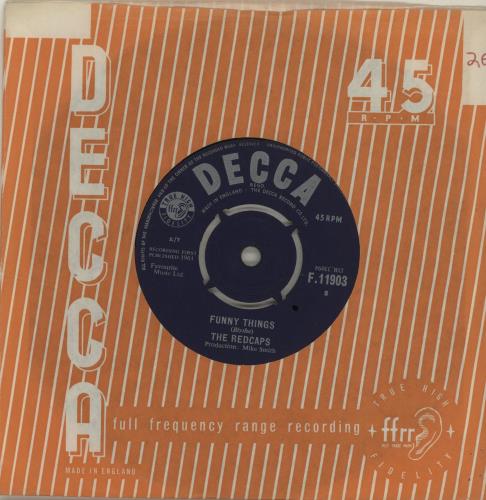 The Redcaps Funny Things 7" vinyl single (7 inch record / 45) UK RQP07FU685266