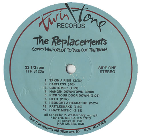 The Replacements Sorry Ma, Forgot To Take Out The Trash vinyl LP album (LP record) US RPLLPSO441343
