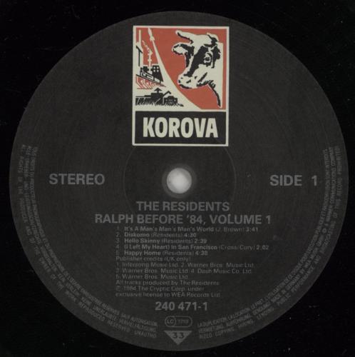 The Residents Ralph Before '84: Volume 1 vinyl LP album (LP record) German RSDLPRA439182