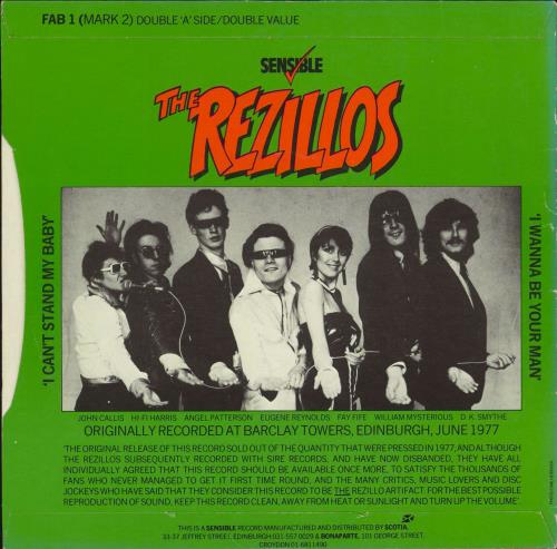 The Rezillos I Can't Stand My Baby - 2nd - EX 7" vinyl single (7 inch record / 45) UK REZ07IC769906