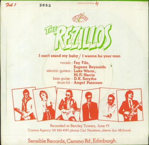 The Rezillos I Can't Stand My Baby - Numbered p/s 7" vinyl single (7 inch record / 45) UK REZ07IC139960