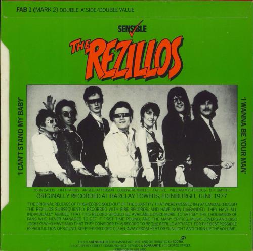 The Rezillos I Can't Stand My Baby - Red Sleeve 7" vinyl single (7 inch record / 45) UK REZ07IC814712