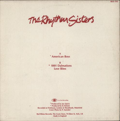 The Rhythm Sisters American Boys 12" vinyl single (12 inch record / Maxi-single) UK YHY12AM688382