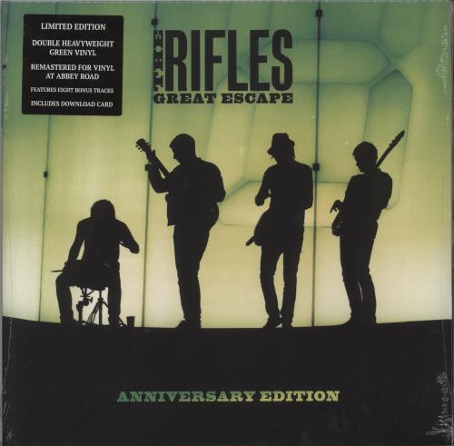 The Rifles Great Escape - Neon Green Vinyl + Autographed Test Pressing + Autographed Print 3-LP vinyl record set (Triple LP Album) UK IFL3LGR881399
