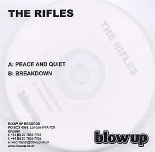 The Rifles Peace And Quiet CD-R acetate UK IFLCRPE341227