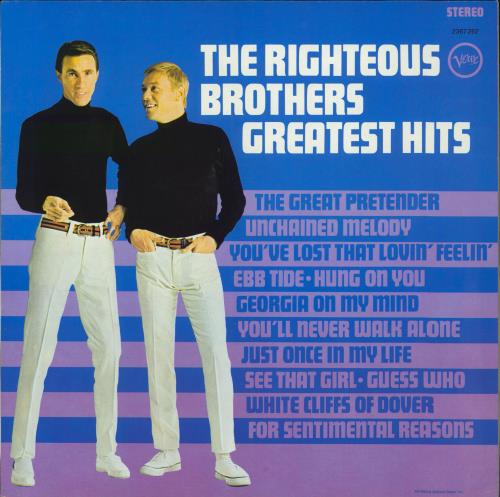 The Righteous Brothers Greatest Hits vinyl LP album (LP record) German TRBLPGR797594