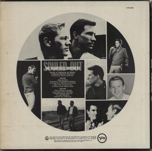 The Righteous Brothers Souled Out vinyl LP album (LP record) US TRBLPSO760441