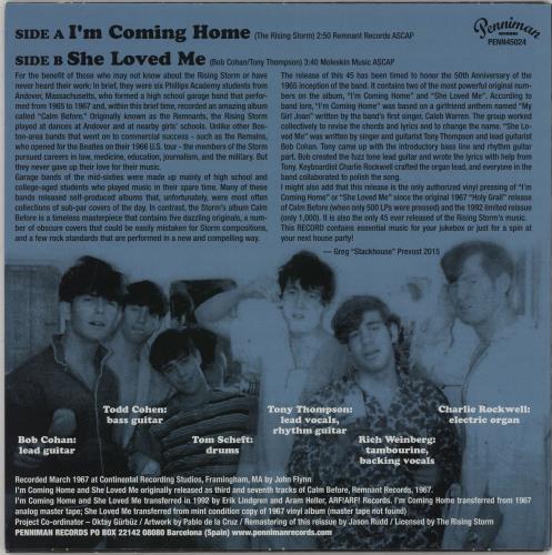 The Rising Storm I'm Coming Home 7" vinyl single (7 inch record / 45) Spanish 28E07IM763672