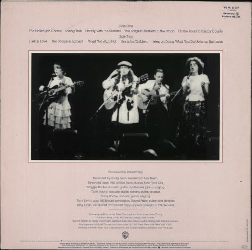 The Roches Keep On Doing - Gold Stamp vinyl LP album (LP record) German RCHLPKE564296