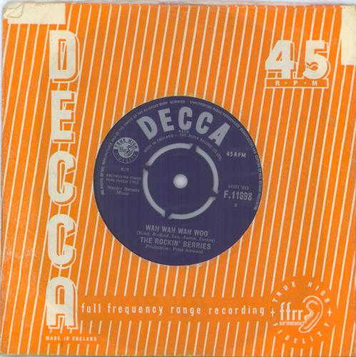 The Rockin' Berries Wah Wah Wah Woo 7" vinyl single (7 inch record / 45) UK KBR07WA772201