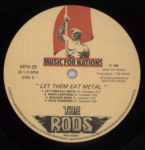 The Rods Let Them Eat Metal vinyl LP album (LP record) UK T.RLPLE651101