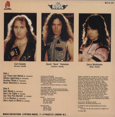 The Rods Let Them Eat Metal vinyl LP album (LP record) UK T.RLPLE651101