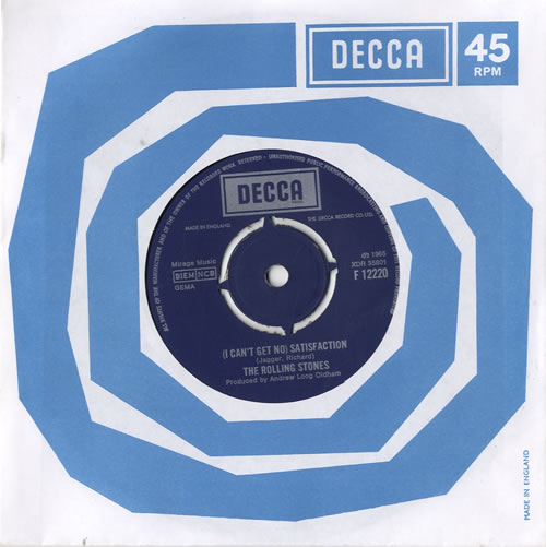 The Rolling Stones (I Can't Get No) Satisfaction - 2nd 7" vinyl single (7 inch record / 45) UK ROL07IC106571