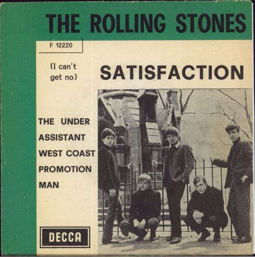 The Rolling Stones (I Can't Get No) Satisfaction - Green Border 7" vinyl single (7 inch record / 45) Italian ROL07IC803143