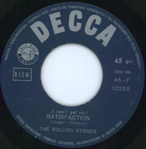 The Rolling Stones (I Can't Get No) Satisfaction - Orange Border 7" vinyl single (7 inch record / 45) Italian ROL07IC803144