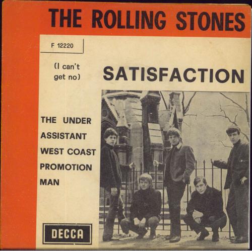 The Rolling Stones (I Can't Get No) Satisfaction - Orange Red Border 7" vinyl single (7 inch record / 45) Italian ROL07IC803142