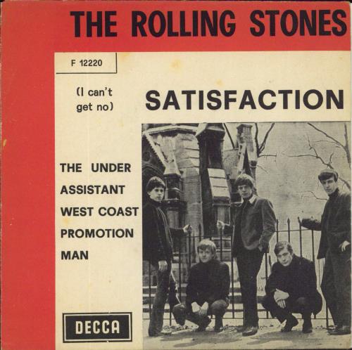The Rolling Stones (I Can't Get No) Satisfaction - Red Border - Light Blue lbl 7" vinyl single (7 inch record / 45) Italian ROL07IC803141