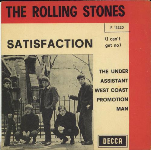 The Rolling Stones (I Can't Get No) Satisfaction - Red Border - Light Blue lbl 7" vinyl single (7 inch record / 45) Italian ROL07IC803141