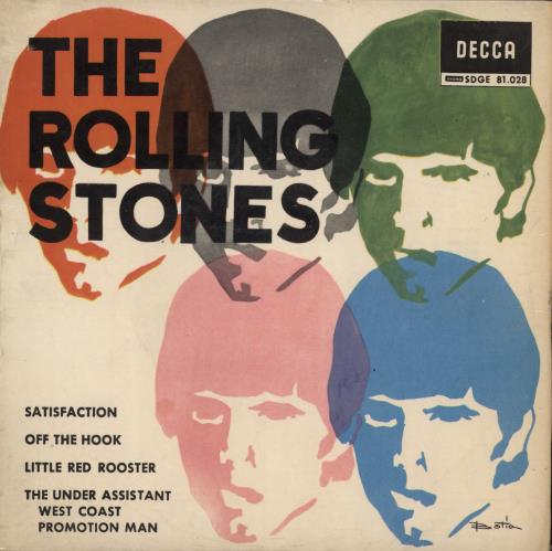 The Rolling Stones (I Can't Get No) Satisfaction E.P. - Lozenge Label 7" vinyl single (7 inch record / 45) Spanish ROL07IC92108
