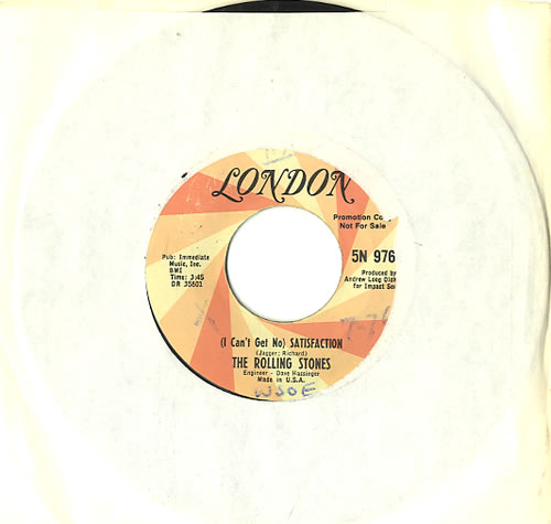 The Rolling Stones (I Can't Get No) Satisfaction 7" vinyl single (7 inch record / 45) US ROL07IC632767