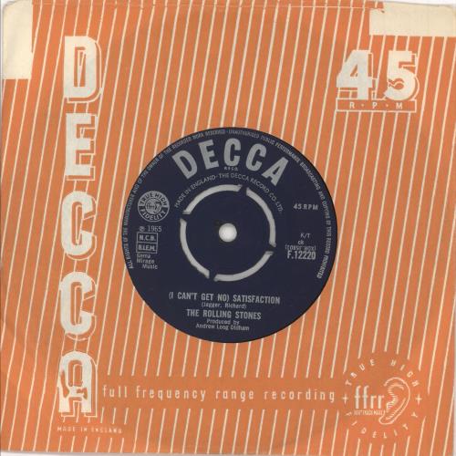 The Rolling Stones [I Can't Get No] Satisfaction - 1st (a) 7" vinyl single (7 inch record / 45) UK ROL07IC77768