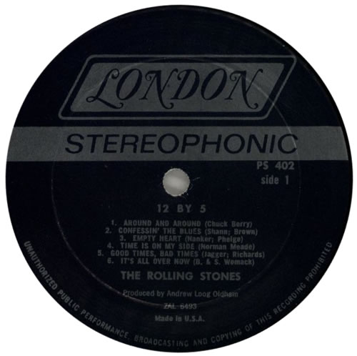 The Rolling Stones 12 x 5 - Twelve By Five - 3rd vinyl LP album (LP record) US ROLLPXT307212