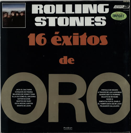 The Rolling Stones 16 Exitos De Oro - 2nd vinyl LP album (LP record) Mexican ROLLPEX111603