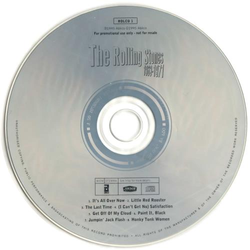 The Rolling Stones 1963-1971 A Selection Of No 1 Singles CD album (CDLP) UK ROLCDAS49095