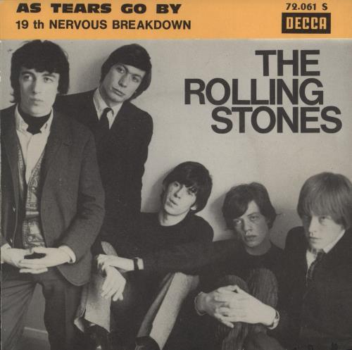 The Rolling Stones 19th Nervous Breakdown / As Tears Go By + Die-Cut b&w P/S 7" vinyl single (7 inch record / 45) French ROL07TH777364