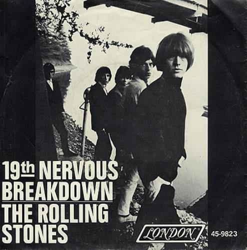 The Rolling Stones 19th Nervous Breakdown - Blue Swirl Labels + P/S 7" vinyl single (7 inch record / 45) US ROL07TH77919