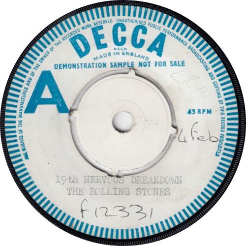 The Rolling Stones 19th Nervous Breakdown - Test Pressing 7" vinyl single (7 inch record / 45) UK ROL07TH645848