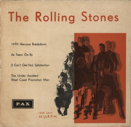 The Rolling Stones 19th Nervous Breakdown EP 7" vinyl single (7 inch record / 45) Israeli ROL07TH795760