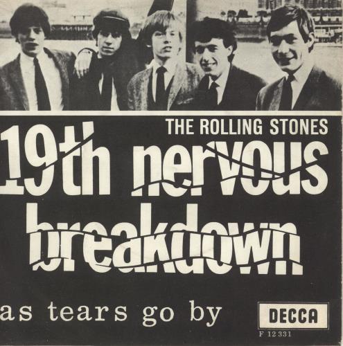 The Rolling Stones 19th Nervous Breakdown 7" vinyl single (7 inch record / 45) Danish ROL07TH634451