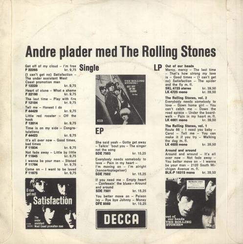 The Rolling Stones 19th Nervous Breakdown 7" vinyl single (7 inch record / 45) Danish ROL07TH634451