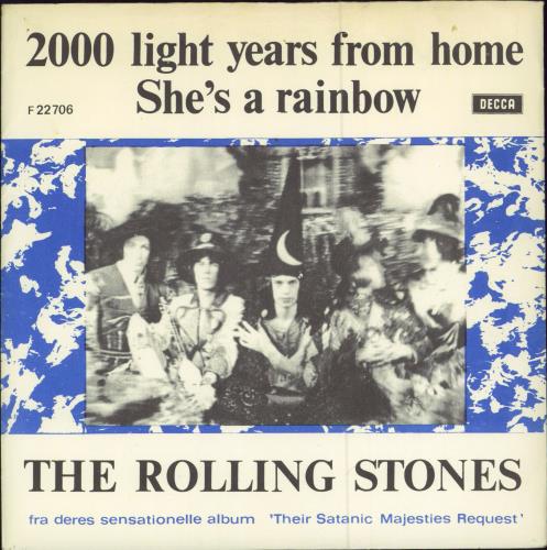 The Rolling Stones 2,000 Light Years From Home + P/S 7" vinyl single (7 inch record / 45) Danish ROL07LI740806