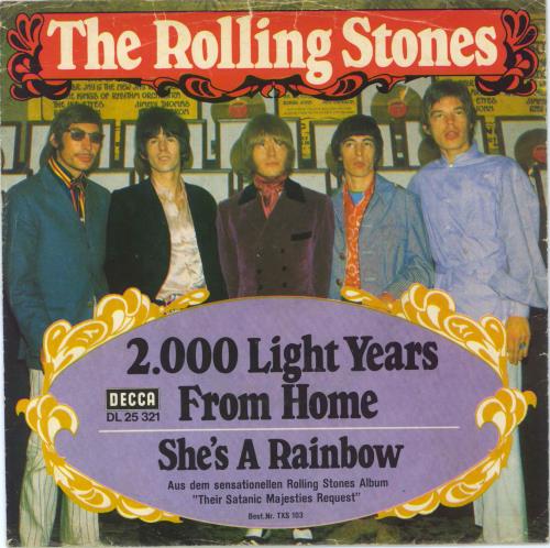 The Rolling Stones 2,000 Light Years From Home - p/s White Line 7" vinyl single (7 inch record / 45) UK ROL07LI793557