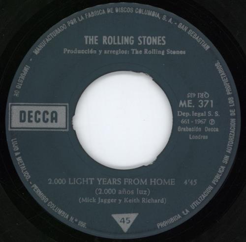 The Rolling Stones 2000 Light Years From Home - Boxed 7" vinyl single (7 inch record / 45) Spanish ROL07LI778363