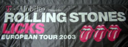 The Rolling Stones 2003 Licks Tour Banner memorabilia UK ROLMMLI383110